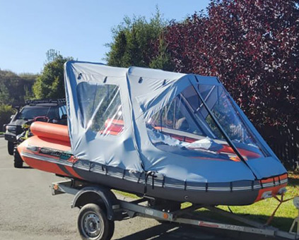 Тент-трансформер для ПВХ лодки GLADIATOR E380X с фальшбортами